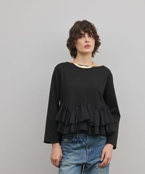 Diagram  袖フリルニットTOP （36） Diagram tシャツ タフタフリルカットトップ レディース : ZOZOTOWN