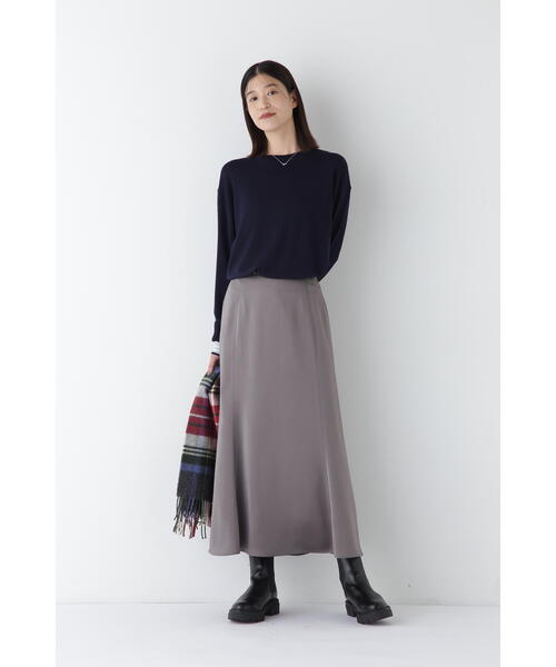 「human woman」 フレアスカート MEDIUM グレー系その他 レディース_画像3