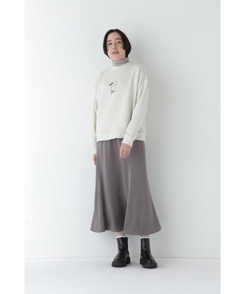 「human woman」 フレアスカート MEDIUM グレー系その他 レディース_画像5