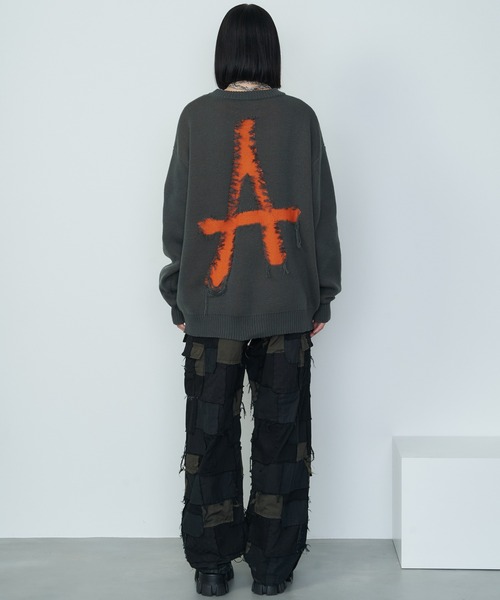 「AIVER」 長袖ニット SMALL ブルー メンズ_画像6