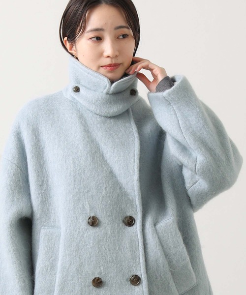 ⭐︎グレディブリリアン⭐︎クロシェ⭐︎モヘヤ混シャギーミディPコート⭐︎ Gready Brilliant（グレディブリリアン） コート アウター モヘア