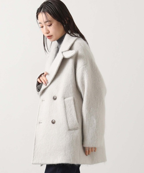 ⭐︎グレディブリリアン⭐︎クロシェ⭐︎モヘヤ混シャギーミディPコート⭐︎ Gready Brilliant（グレディブリリアン） コート アウター モヘア