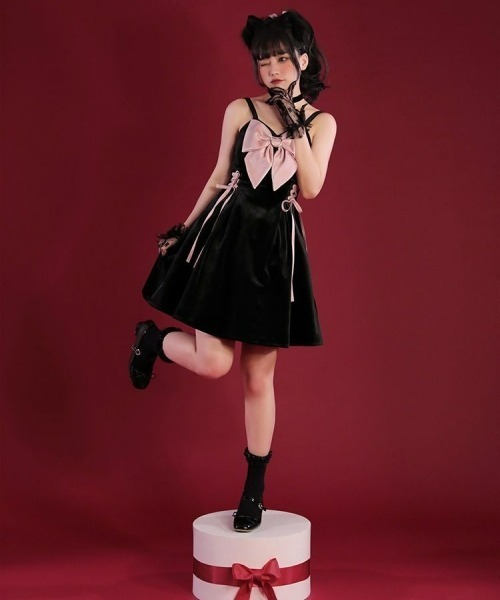 gossip!ロサンゼルス ワンピース 「Y2Kガーリー」バイカラー ビッグ