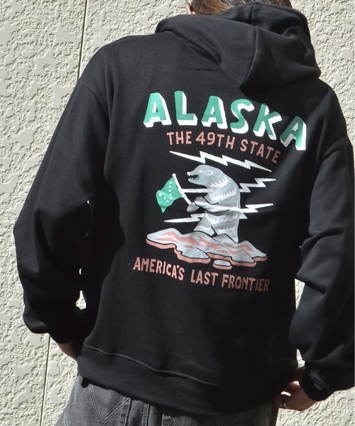 MODISH GAZE（モディッシュガゼ） パーカー ALASKAバックプリント