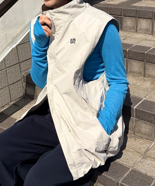 UNDERSTATEMENTs ベスト ジレ 「ユニセックス」胸刺繍ドローコード