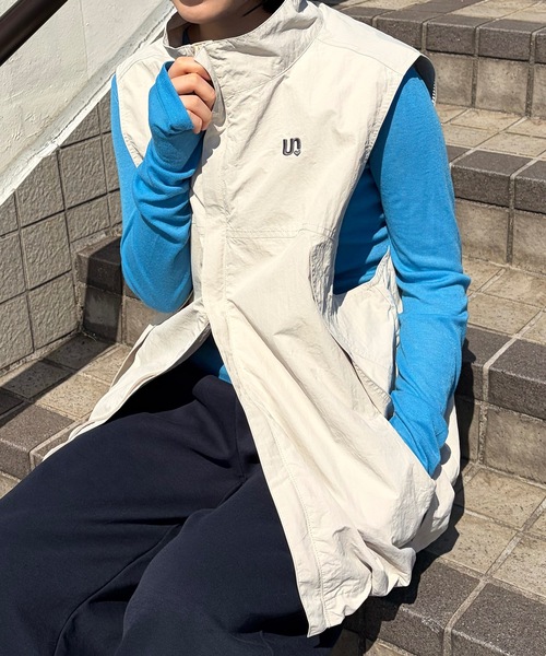 UNDERSTATEMENTs ベスト ジレ 「ユニセックス」胸刺繍ドローコード