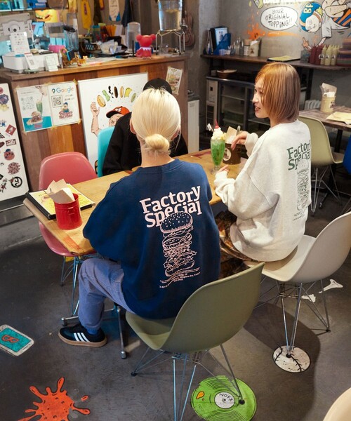 「FREAK'S STORE」 スウェットカットソー MEDIUM ベージュ メンズ_画像3