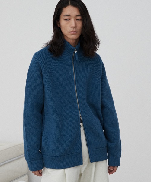 「WYM LIDNM」 ニットカーディガン L ベージュ メンズ_画像4