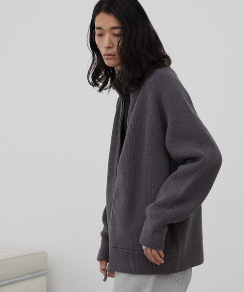 「WYM LIDNM」 ニットカーディガン L ベージュ メンズ_画像8