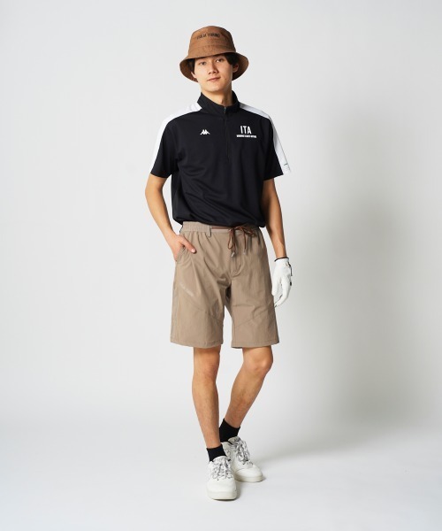 KACHI サッカーウェア 長袖シャツ 半袖シャツ　半ズボン　ジップパーカー　L Kappa（カッパ） シャツ 半袖 「Kappa/カッパ」ハーフジップ半袖シャツ