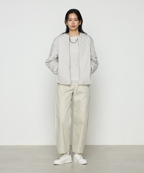 「COMME CA」 チノパンツ 9号 ライトグレー レディース_画像5