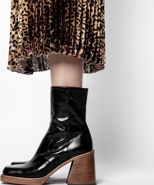 「ZADIG&VOLTAIRE」 プリーツスカート 34 ブラウン レディース_画像3