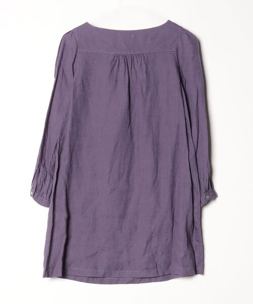 「fog linen work」 長袖ワンピース - パープル レディース_画像2