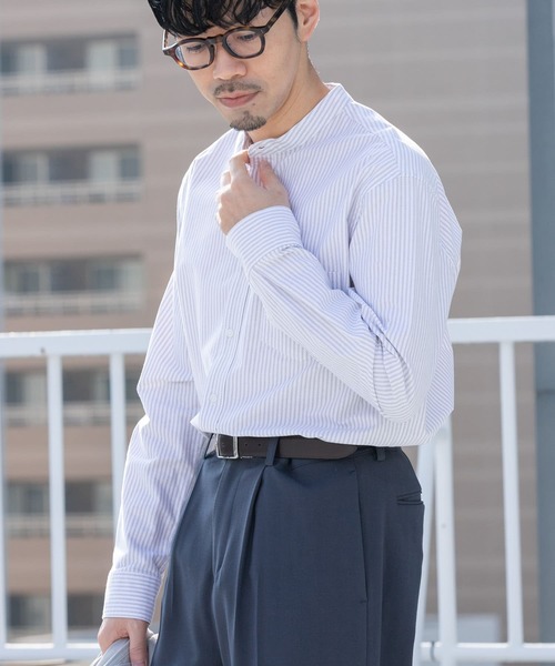 「URBAN RESEARCH ROSSO MEN」 長袖シャツ MEDIUM インディゴブルー メンズ_画像6
