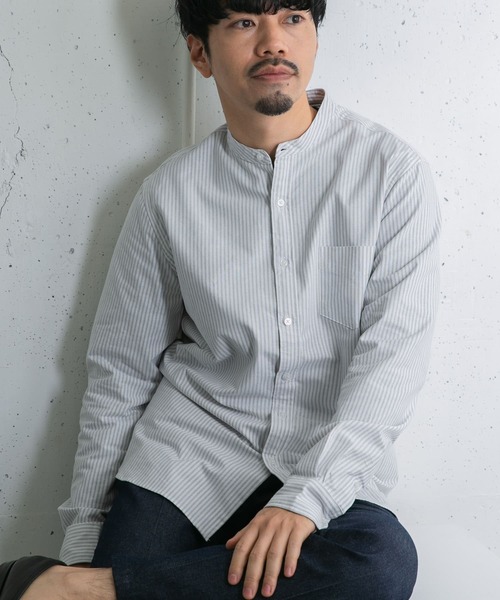 「URBAN RESEARCH ROSSO MEN」 長袖シャツ MEDIUM インディゴブルー メンズ_画像8