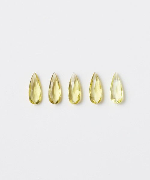 ネックレス 「デュー」 K18RBG オリーブクォーツ ロングネックレス レディースの画像