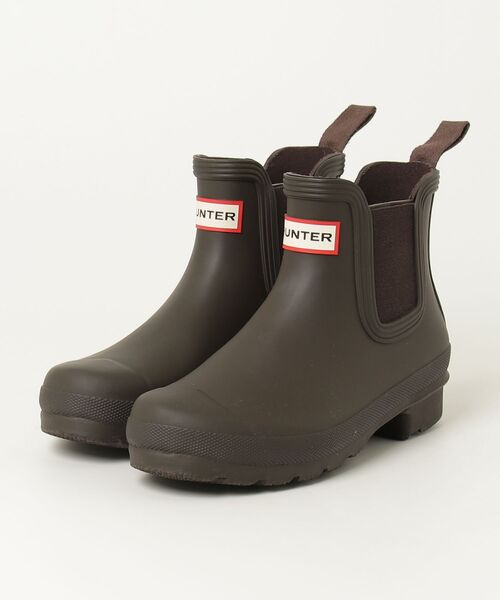 【美品】HUNTER ハンター　サイドゴア　レインブーツ ブラウン HUNTER（ハンター） レインブーツ UK3 ブラウン レディース : ZOZOTOWN