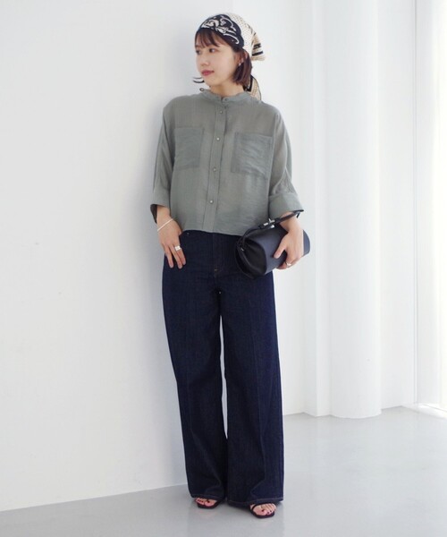 SHIPS（シップス） ブラウス シャツ 「手洗い可」NEW シルク混 シアー 
