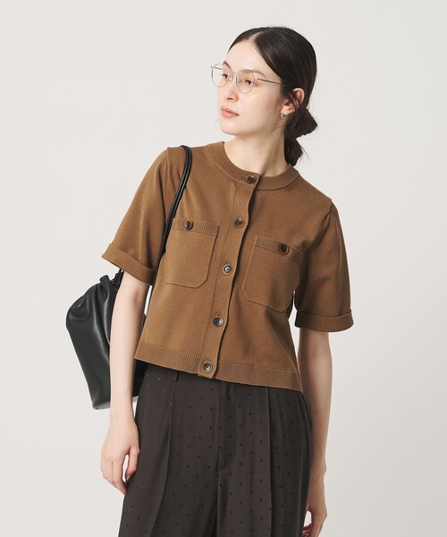 BEAUTY＆YOUTH UNITED ARROWS カーディガン 夏 半袖 ポケット ハーフ