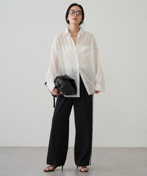 「LOUNGEDRESS」 イージーパンツ MEDIUM ブラック レディース_画像2
