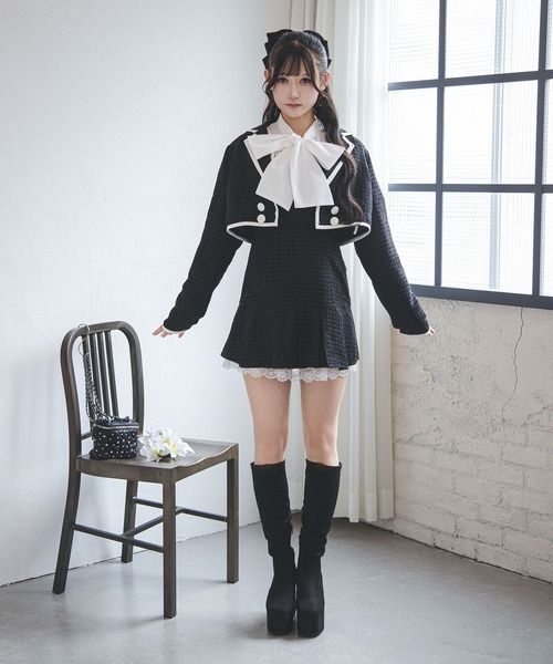 夢展望（YUMETENBO） セットアップ ツイードショートジャケット×ミニ