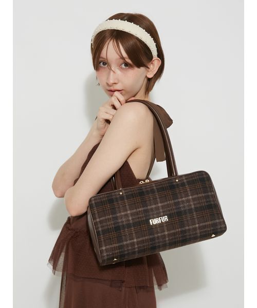 FURFUR（ファーファー） ショルダーバッグ バッグ チェック柄スクエア
