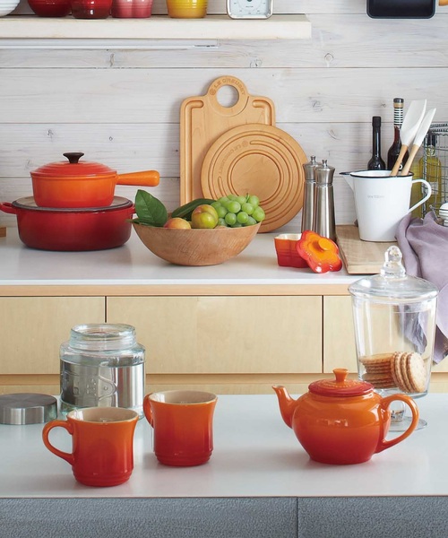 食器 ティーポット＆マグ(SS)(2個入り) セット　オレンジ レディース メンズ