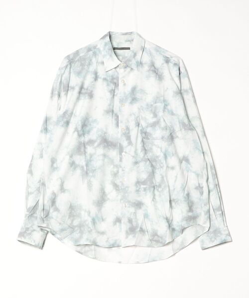 LUSOR シャツ LUSOR（ルーソル）30スパンローン にじみ柄シャツ メンズ 