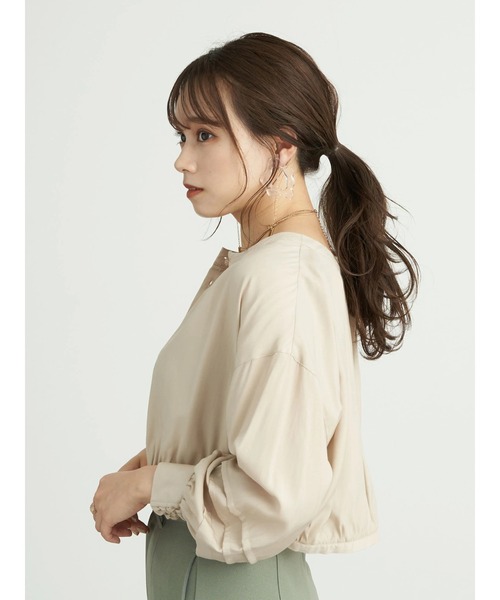 earth music&ecology ブラウス シャツ 2wayショート丈ブラウス