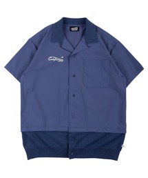 renomaゴルフ　アニマルオープンカラーシャツ Re:room California Golf Club シャツ ニットスイッチング