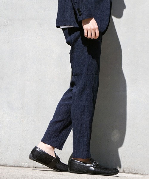 HIDEAWAYS NICOLE（ハイダウェイ ニコル） スラックス ヘリンボン柄