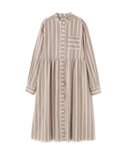AVIREX シャツワンピース STRIPE GATHER SHIRT ONEPIECE