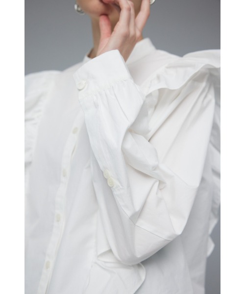 tシャツ Many frill shirt　メ二ーフリルシャツ レディース HeRIN.CYE tシャツ Many frill shirt メ二ーフリルシャツ