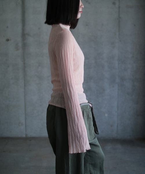 tシャツ Plisse flare sleeve top レディース Gina Tricot tシャツ Plisse flare sleeve top レディース