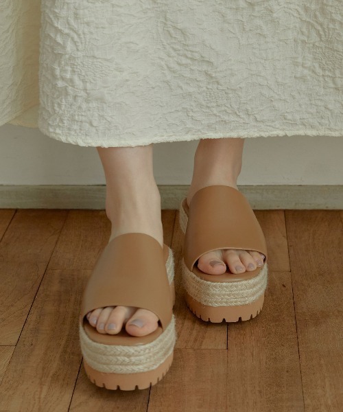 ACYM サンダル Layered sole jute レディース : ZOZOTOWN Yahoo