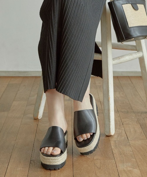 ACYM サンダル Layered sole jute レディース : ZOZOTOWN Yahoo