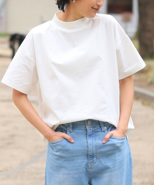 tシャツ UVカット/吸水速乾 ドライタッチモックネックT レディース UVカット/吸水速乾 ドライタッチモックネックT（カットソー