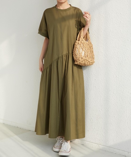 MAISON DE THERESE ワンピース バックジップ ギャザー