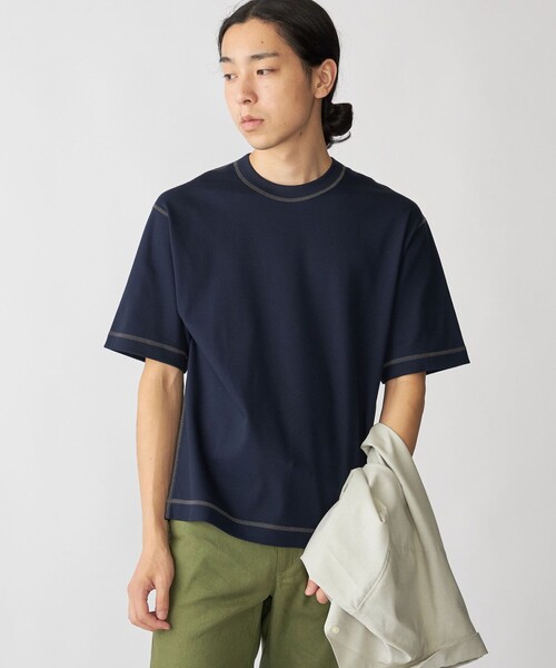 警察　XXL Tシャツ　ハニカムメッシュ　関係者限定 ネイビー 2010未使用 SHIPS tシャツ SHIPS: ハニカム メッシュ カラーステッチ T