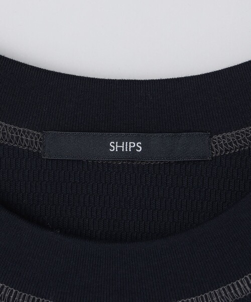 SHIPS tシャツ SHIPS: ハニカム メッシュ カラーステッチ T