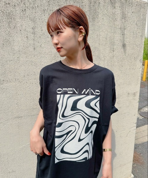 tシャツ 「ZOZOTOWN限定」LHP×momo/Organic cotton graphic logo print T (UNISEX)/lhpm