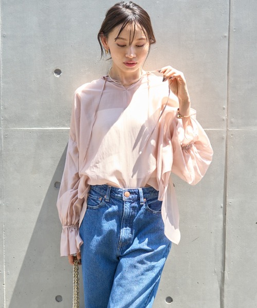 Rouge vif ブラウス シャツ 「一部店舗限定」シアーバックシャン