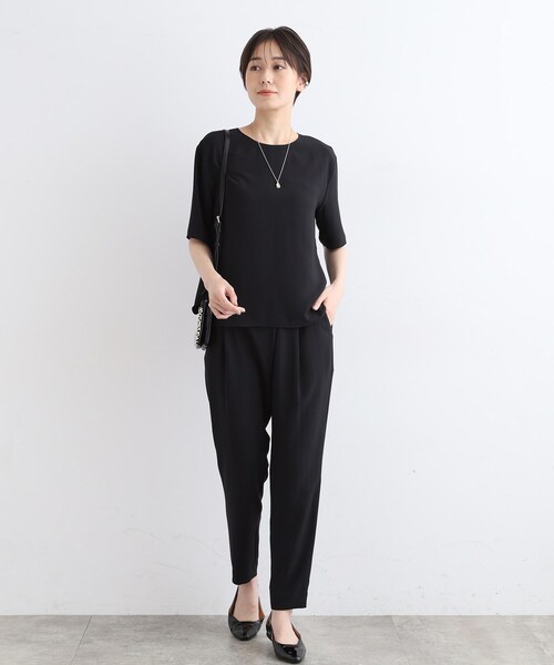 INDIVI ブラウス シャツ 「洗える／UVケア／SETUP可能」バック
