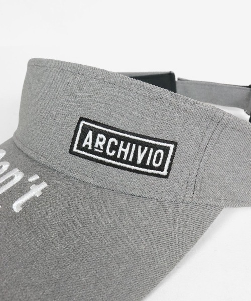 最大15%OFFクーポン archivio 「MENS」刺繍サンバイザー「2024年秋冬 サンバイザー レディースウェア