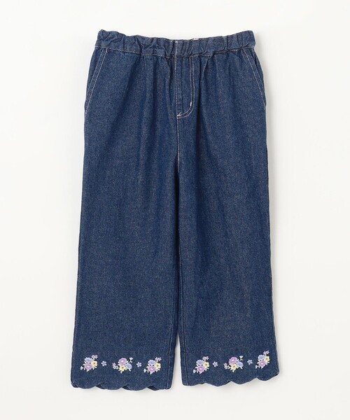 ANY（エニィ） パンツ スカラップ×刺繍デニムパンツ キッズ 子供服