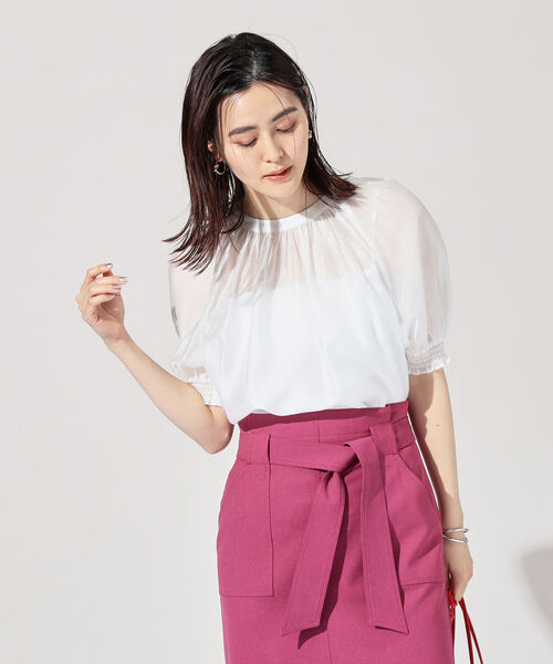 「NOLLEY'S Sophi」 ノースリーブブラウス 36 オフホワイト レディース NOLLEY'S Sophi 「NOLLEY'S Sophi」 半袖ブラウス 36 オフ