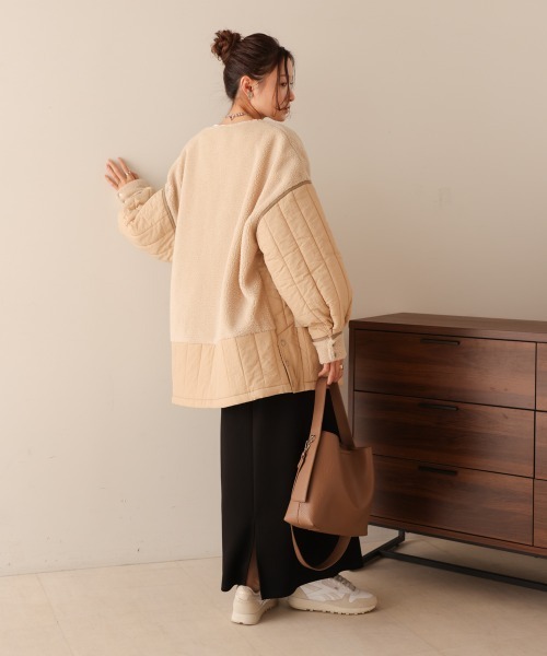 BAB（バブ） コート アウター ボアキルティング切り替えコート