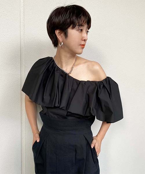 「CITY」 ノースリーブブラウス FREE ブラック レディース styling/ 「styling/」 ノースリーブブラウス FREE ブラック
