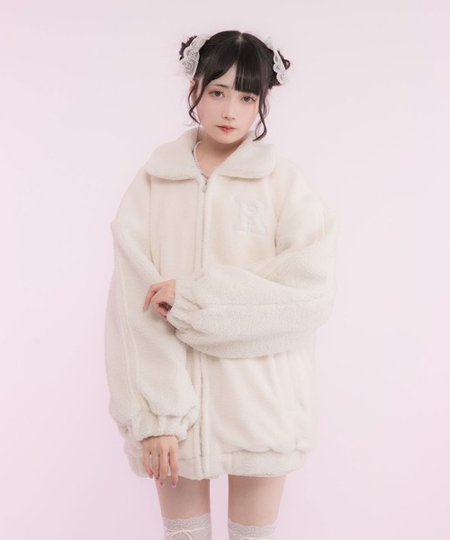 ユニコーン♡断捨離中 オーバーサイズボアコート DearMyLoveRose（ディアマイラブローズ） ブルゾン アウター オーバー