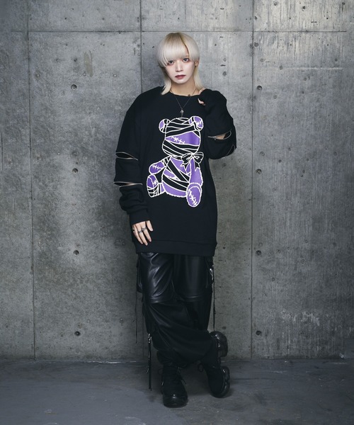 Amilige(アミリージュ) トレーナー スウェット Bandage Bear袖ZIP Amilige(アミリージュ) トレーナー スウェット Bandage Bear袖ZIP